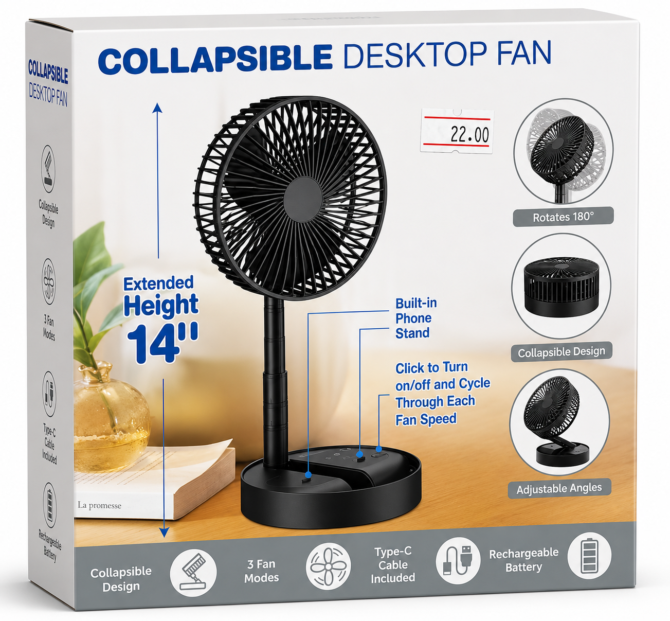 Collapsible Desktop Fan
