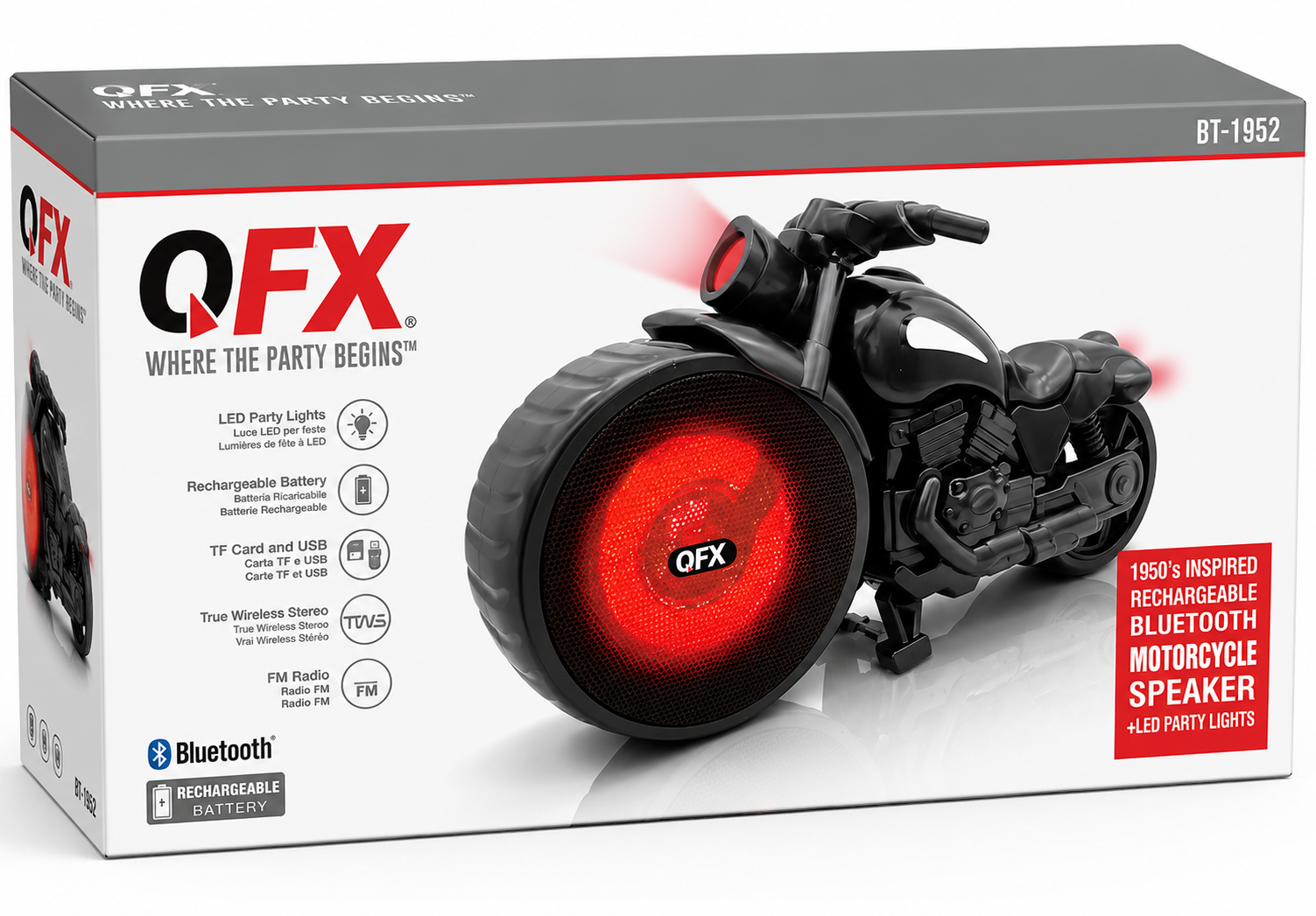 QFX Motorcycle Bluetooth Speaker