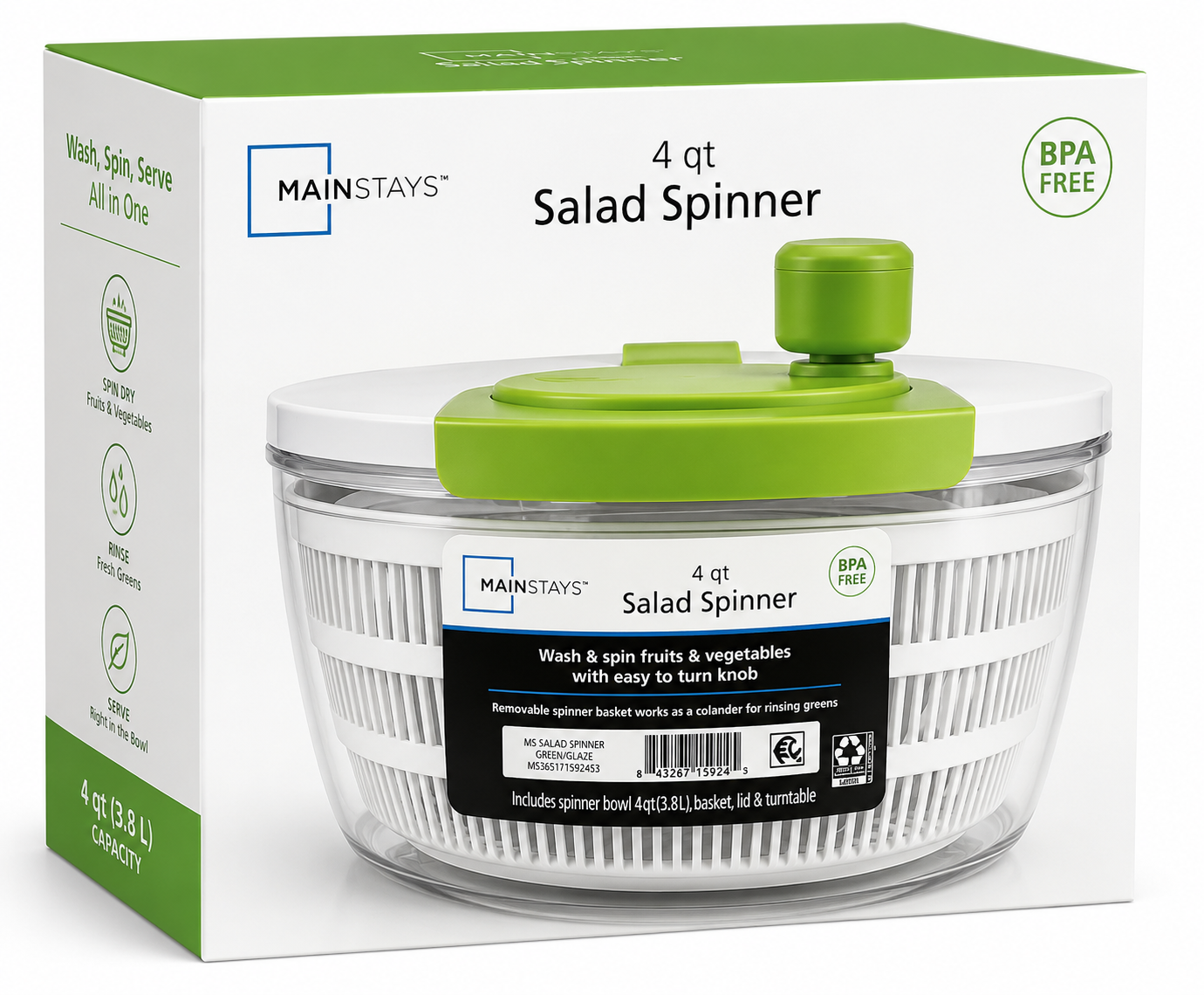 Main Stays Salad Spinner (4qt)