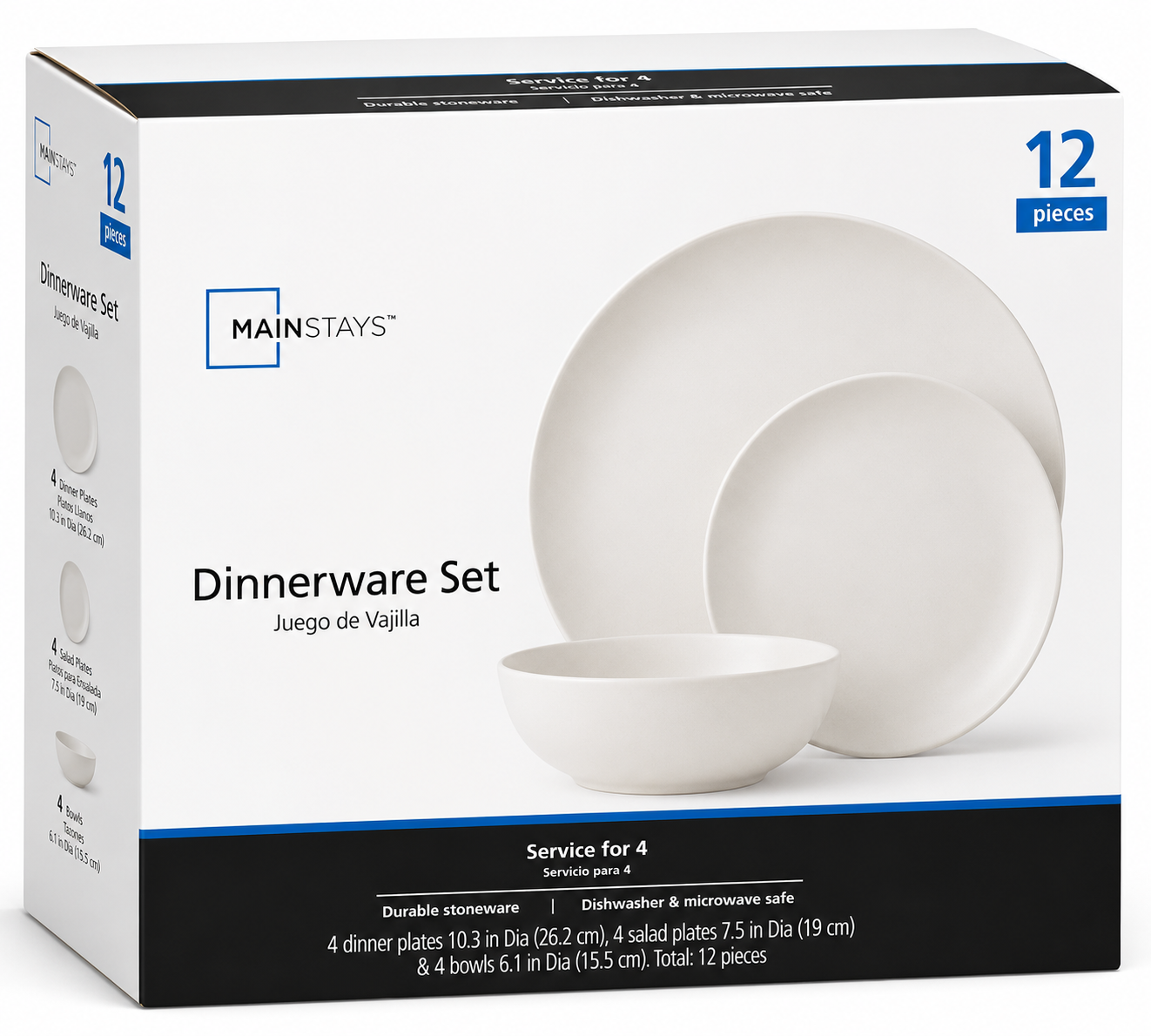 Main Stays Dinnerware Set (12pc)